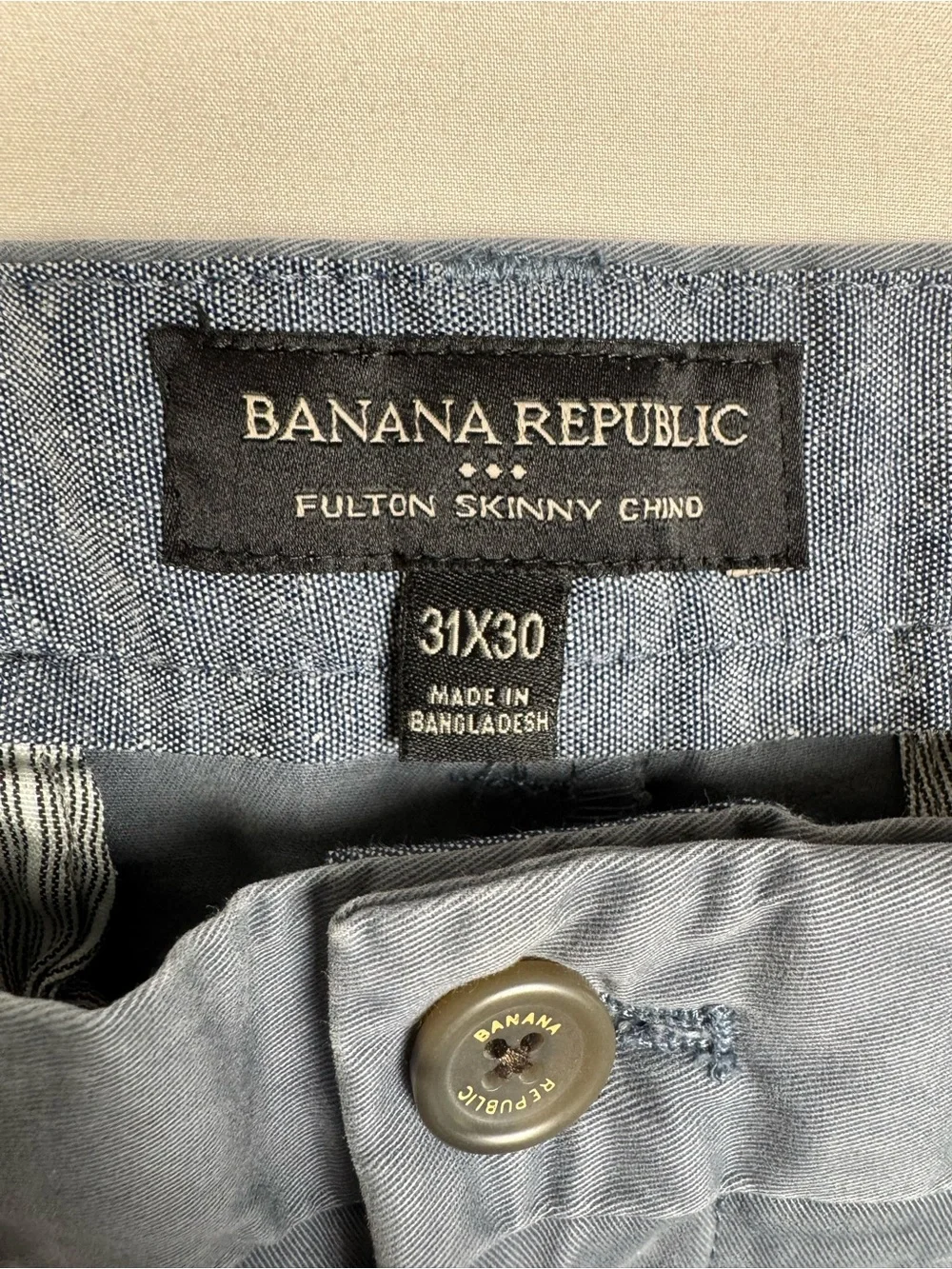 Banana Republic Fulton Skinny Chino Blue/Gray Men’s 31X30